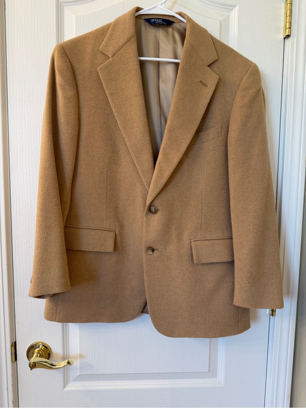 Polo Ralph Lauren Men’s 100% Camel Hair Blazer Sport Coat Tan 39R USA